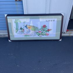 Framed Peacock Art