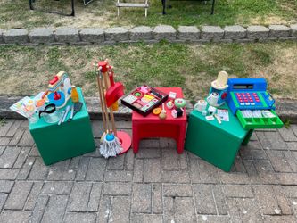 Kids Imaginative Play Kitchen Cleaning and Cash Register Toy Sets