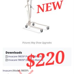 NEW IN BOX – Invacare Hydraulic Patient Lift – 450 lb Capacity