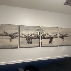 Pottery Barn Wood Airplane Panels