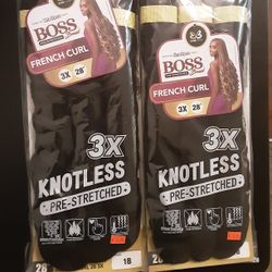 Boss French Curl Knotless Braids 