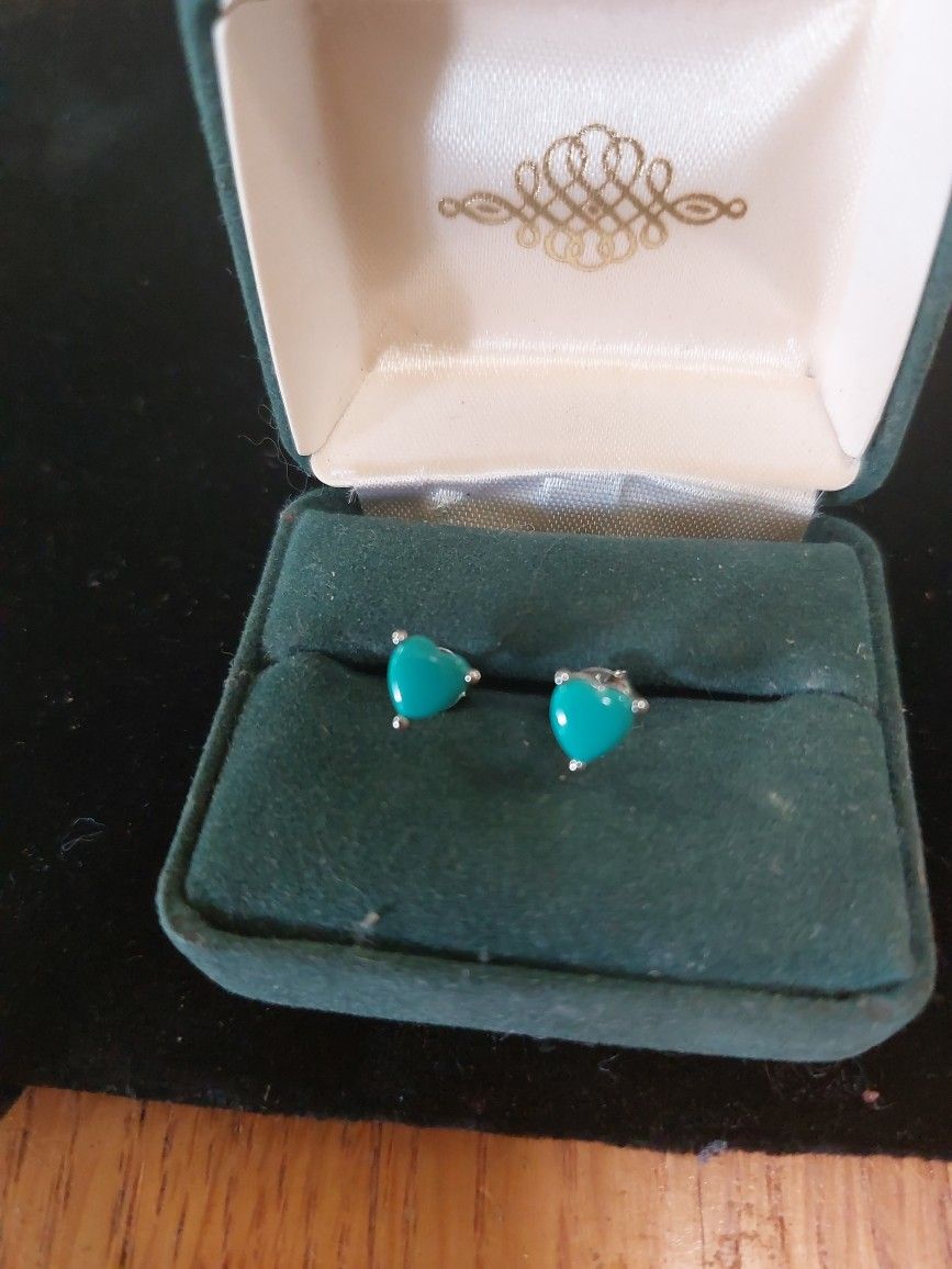 Sterling Silver Natural Turquoise Earrings