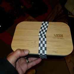 Vans Food Container Black White Checkerboard  Limited Edition Bamboo Box
