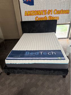 Black platform bed queen