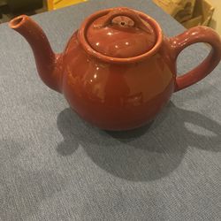 Vintage Lipton Teapot In Maroon Burgundy Color