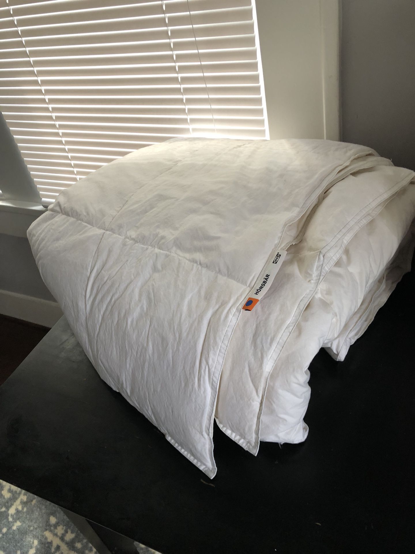 FULL Down Comforter no wear, stain, rips or defects at all JUST DRY CLEANED