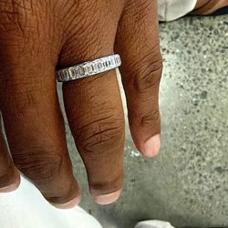 Custom Channel-Set Emerald Eternity Ring