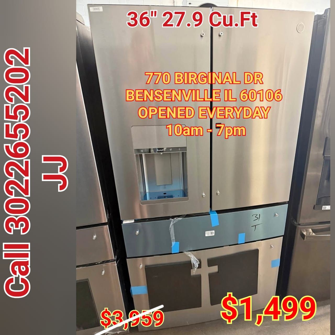 Selection GE French Door Upright/Top/Chest Freezer Refrigerator