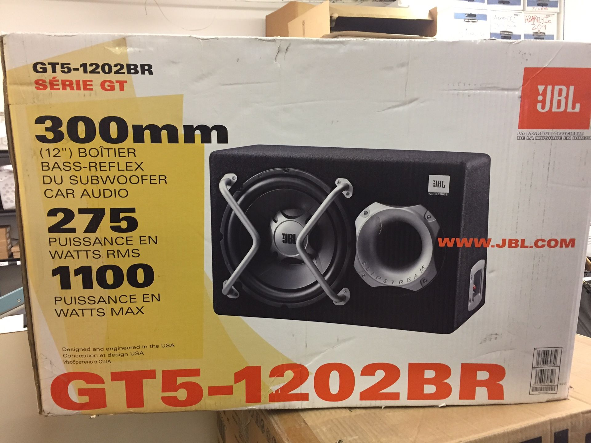 JBL GT5-1202BR Single 12" GT Series Bass-Reflex Subwoofer Box/Enclosure
