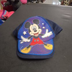 Disney Mickey Mouse Boys Cap Dark Blue With Large Mickey Graphic Adjustable For Boys