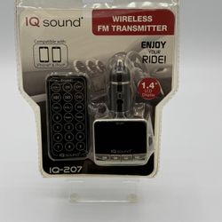 Brand NEW IQ Sound Wireless FM Transmitter IQ-207 iPhone Compatibility!