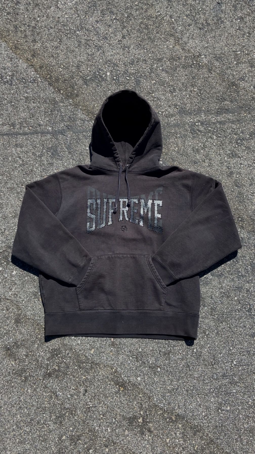 Supreme rhinestone hoodie