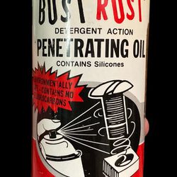 Vintage Bust Rust Spray Oil Can Rare 
