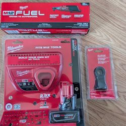 Brand New Milwaukee M12 3/8" High Speed Ratchet W/ 4.0ah Battery, Charger, & Protective Boot