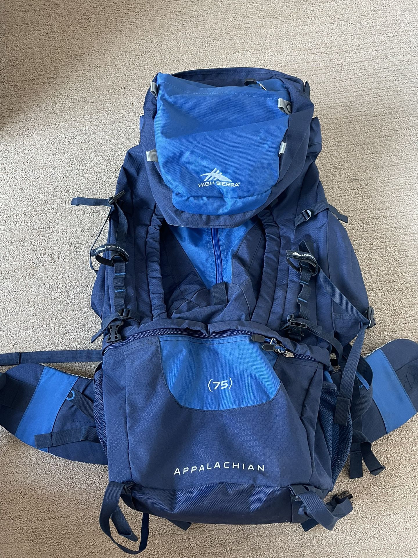 High Sierra® Appalachian 75 Frame Pack. HEX-VENT mesh on the shoulders and adjustable waist keeps you dry while traversing through parks and forests