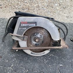 Sears Craftsman Circular Saw 2 1/4 HP 7 1/4" Blade Rotation