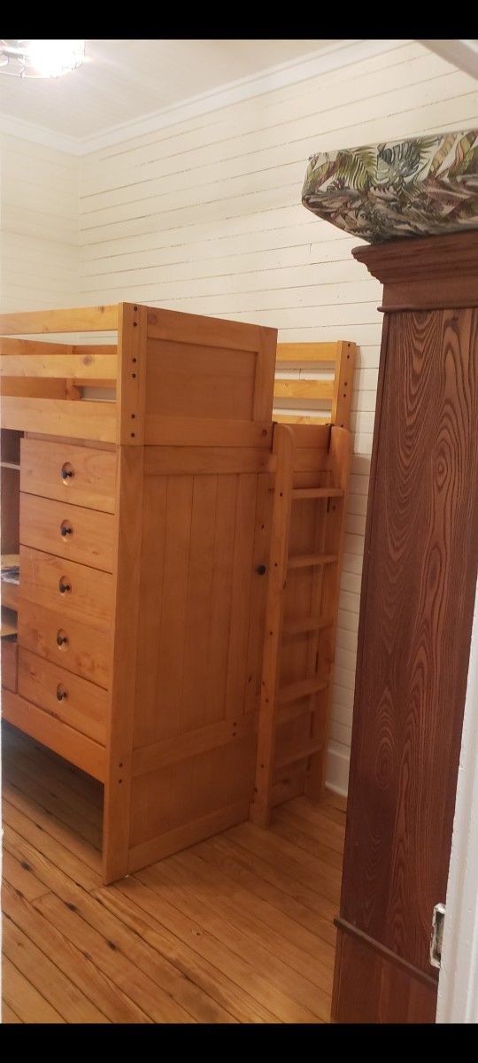 Tradewinds Loft Bed With Trundle, Dresser/desk And Storage Combo