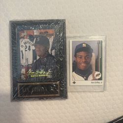 Ken Griffey Jr. Rookie Card Upper Deck & Plaque