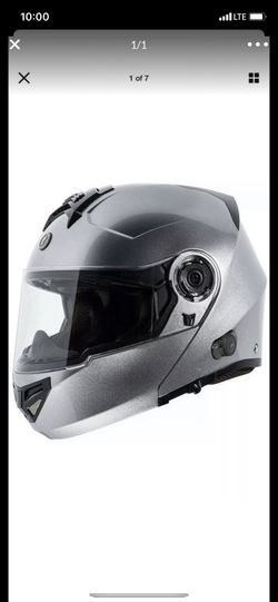 Torc TB-27 Modular Bluetooth Motorcycle Helmet - Silver Mettalic - X-Large