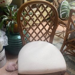 Dinette Chairs Vintage Rattan