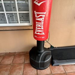 punching bag and treadmill 