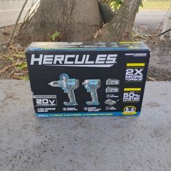 Hercules Impact Driver And Hammer Drill Two Tool Brushless Combo Kit