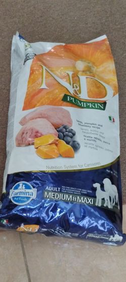 (2 unopened bags)High grade pumpkin/ blueberry & Purina one dog food