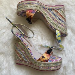 SOPHIA WEBSTER Floral  Wedge Espadrille Shoes 39.5