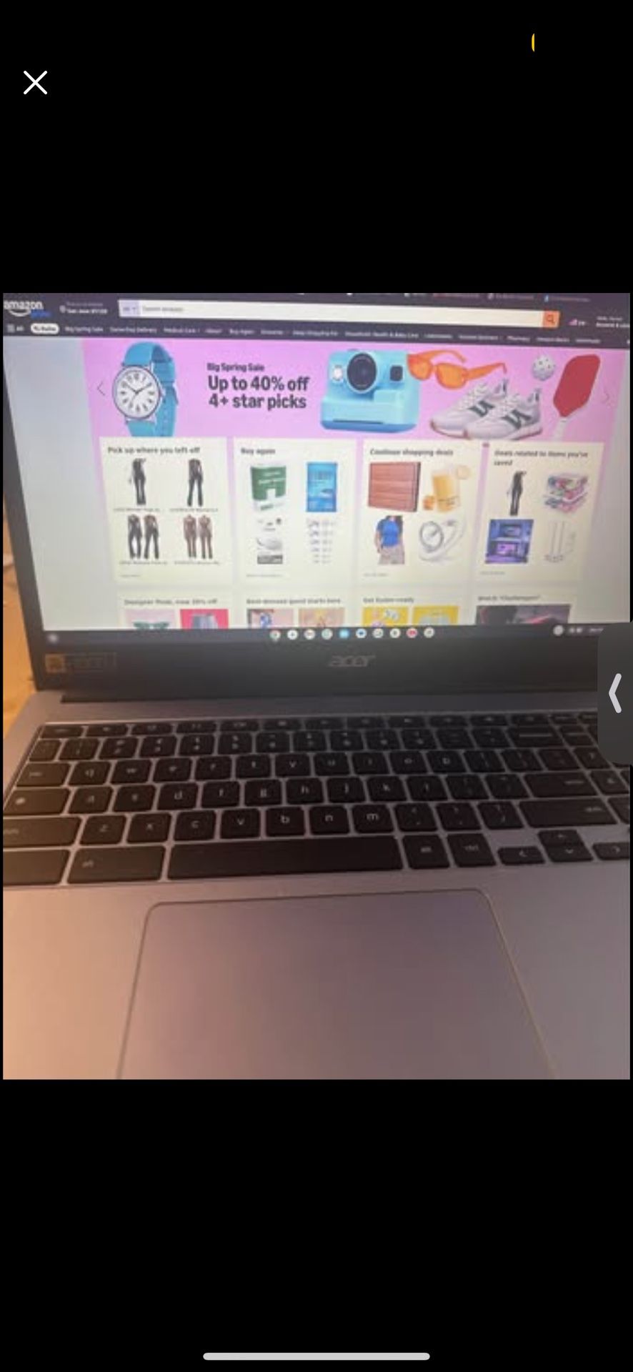 New Acer Chromeback 315 15.6 Light Purple Laptop With Case $130