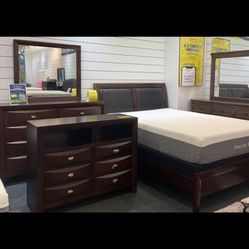 BEAUTIFUL EMILY MERLOT KING BED SET!$1399!*SAME DAY DELIVERY*NO CREDIT NEEDED*EASY FINANCING*HUGE SALE*