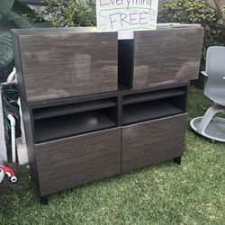 nightstand and matching TV console