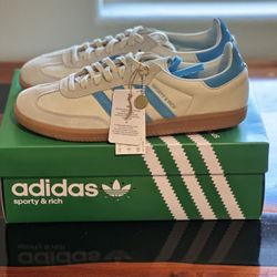 adidas gazelle silver green womens adidas Samba OG Sporty & Rich Blue Rush main image 1