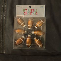 New My Little Christmas 8 Piece Small Football Ornaments Christmas Tree Decoration