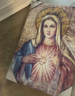 Virgencita Virgin de Guadalupe /Mary Canvas wrapped Wall Decor