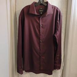 Kenneth Cole Awearness Burgundy Shirt. 171/2 34/35