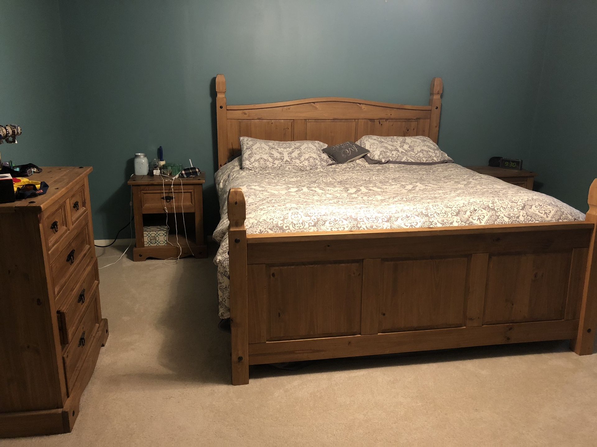 Pier 1 King Bedroom Set Rustic/Santa Fe/Mexican Wood