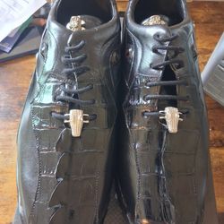 Los Altos Exotica Hornback Crocodile Shoes - Size 10 with box and bag
