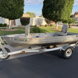 12 Foot Aluminum Boat With Trailer
