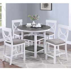 White And Gray Dining Table Set (Free Delivery)