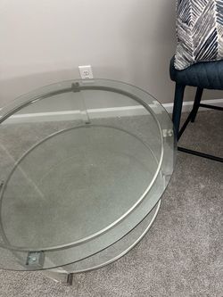 Round glass table