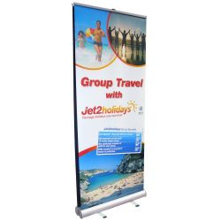 Retractable Banners 33x88 pulgadas Roller over