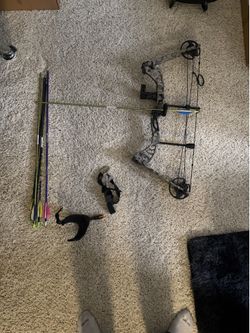 Compound bow with accessories