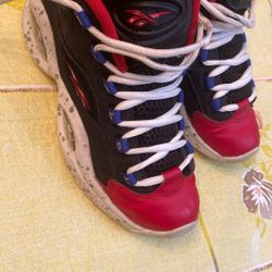 Reebok Question Mid “First Ballot” Black/Red/Blue/White Iverson Size USA 3.5 