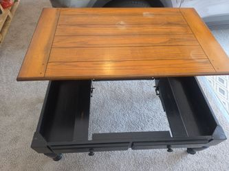 Coffee table with storage and lift top