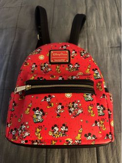 Disney parks loungefly backpack red Mickey & Minnie