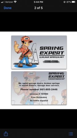 Spring expert (garage door specialist)