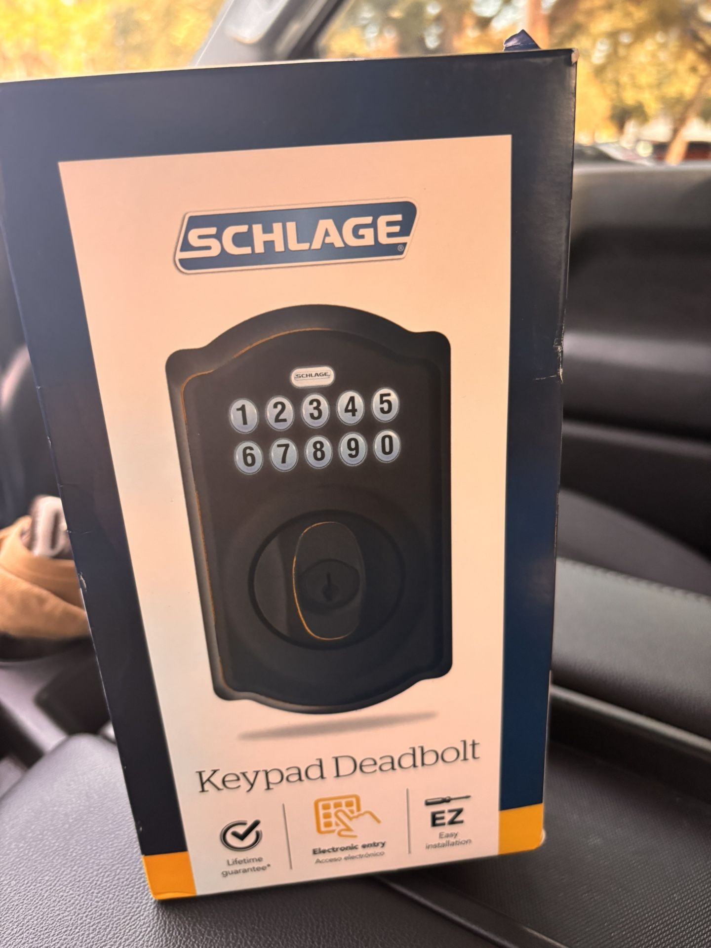 Schlage Camelot Aged Bronze Electronic Deadbolt and Keypad