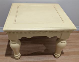 Yellow Wood Accent Table