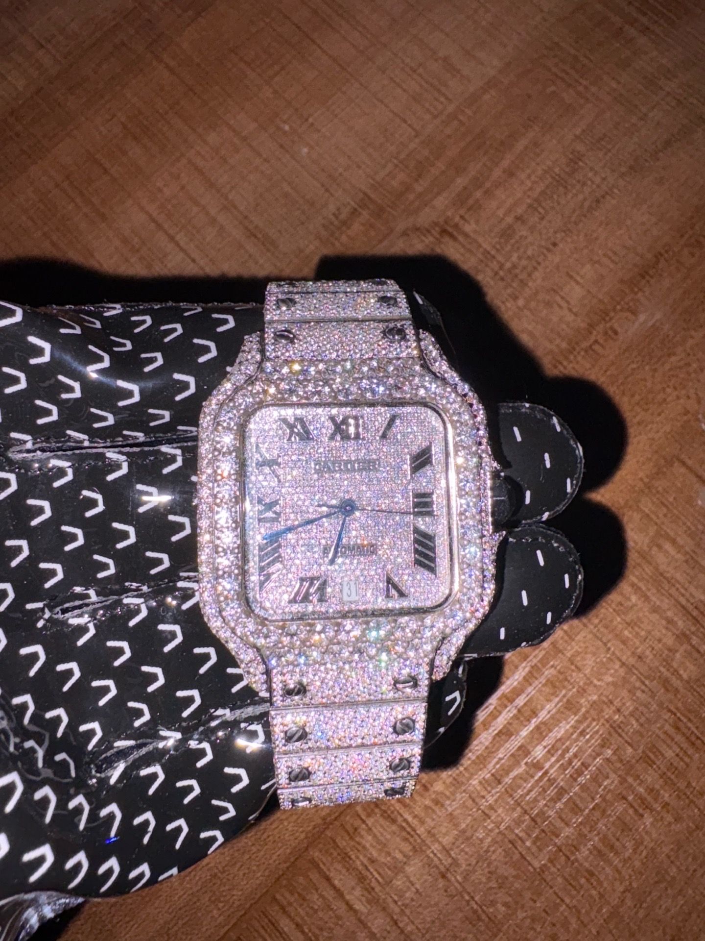 Fully Iced Out Santos 41mm