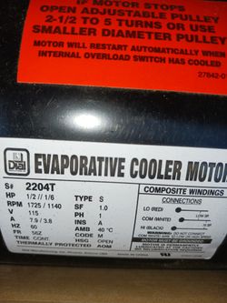 Evaporative Cooler Motor
